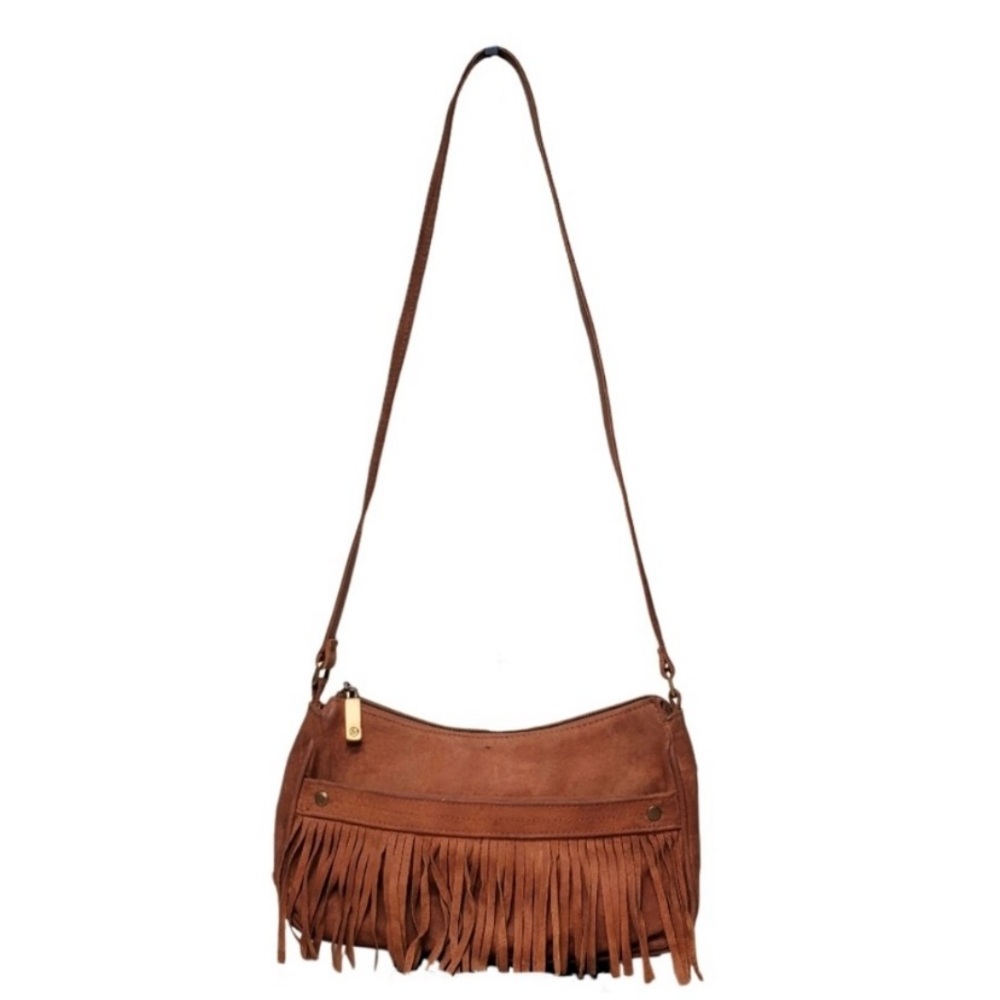 Brown Fringe Shoulder Bag